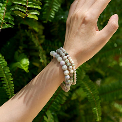 Peace Jade-Calm Harmony-8mm Beaded Bracelets for Women Handmade Semi Precious Natural Stone Stretch Elastic Jewelry Yoga Protection Gifts
