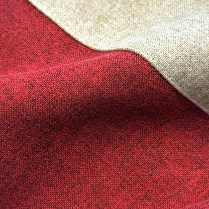 Ctslbreploo Red Bed Runner 82 x 20 Inch Red and Khaki Patchwork Bed Scarf for Queen & Full Bed Stripe Reversible Quilted Bed Runner Decorative for Hotel Bedroom Home - 1 Piece