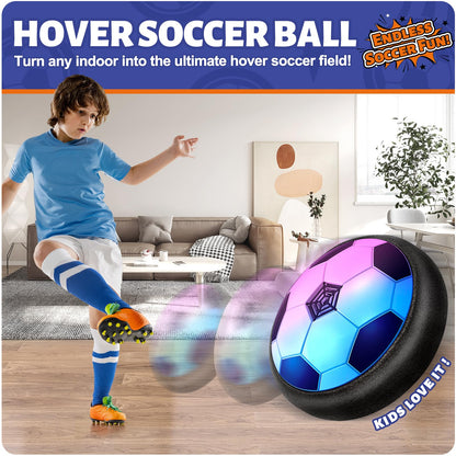 Officygnet Hover Soccer Ball for Kids, Indoor Toys Games Gifts for Boys Age 6, 7, 8, 9, 10, 11, 12 Years Old, Air Floating Light-Up Soccer Toys Games for Kids 6-8, 8-12, Ideal Easter Birthday Gifts