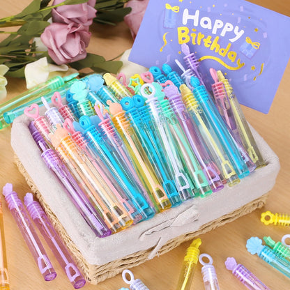 Kids Bubble Party Favors, 300 Pack Mini Bubbles Bulk with Gift Box, Pastel Bubble Wand Sticks for Party Toys, Birthday Supplies, Wedding Decorations, Carnival Prizes, Goody Bag Fillers Stuffers