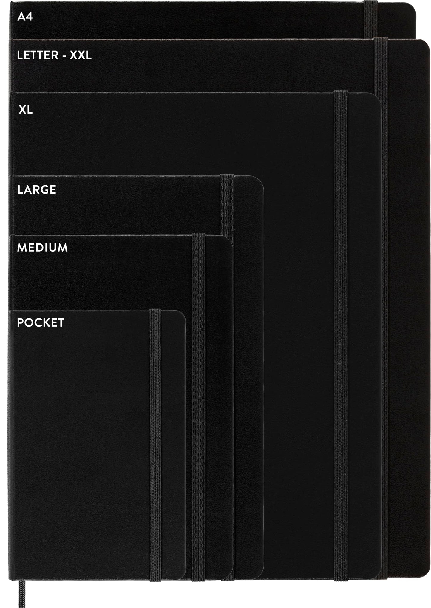 Moleskine Classic Notebook, Extra Large, Plain, Black, Hard Cover (7.5 x 10)