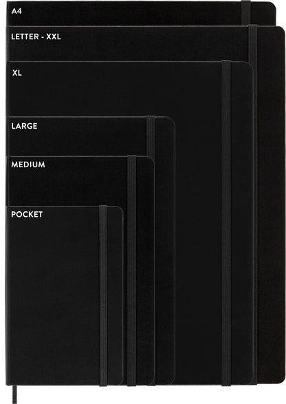 Caderno Clássico, Preto, Capa Dura, Sem Pauta, Tamanho Bolso