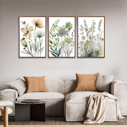 tgguytiy Sage Green Botanical Posters Set of 3 – Boho Floral Wall Art Prints, Minimalist Flower Artwork for Bedroom, Bathroom, Living Room, Aesthetic Plant Pictures Home Decor 24x16 Inch Unframed