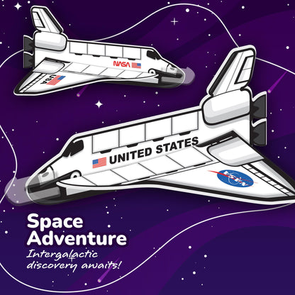 ArtCreativity Space Shuttle Gliders, Set of 24, Flying Toys for Boys & Girls, Made of Foam Material, Outdoor Toys for Children, Outer Space Party Favors for Kids, Great for Indoor & Outdoor Play