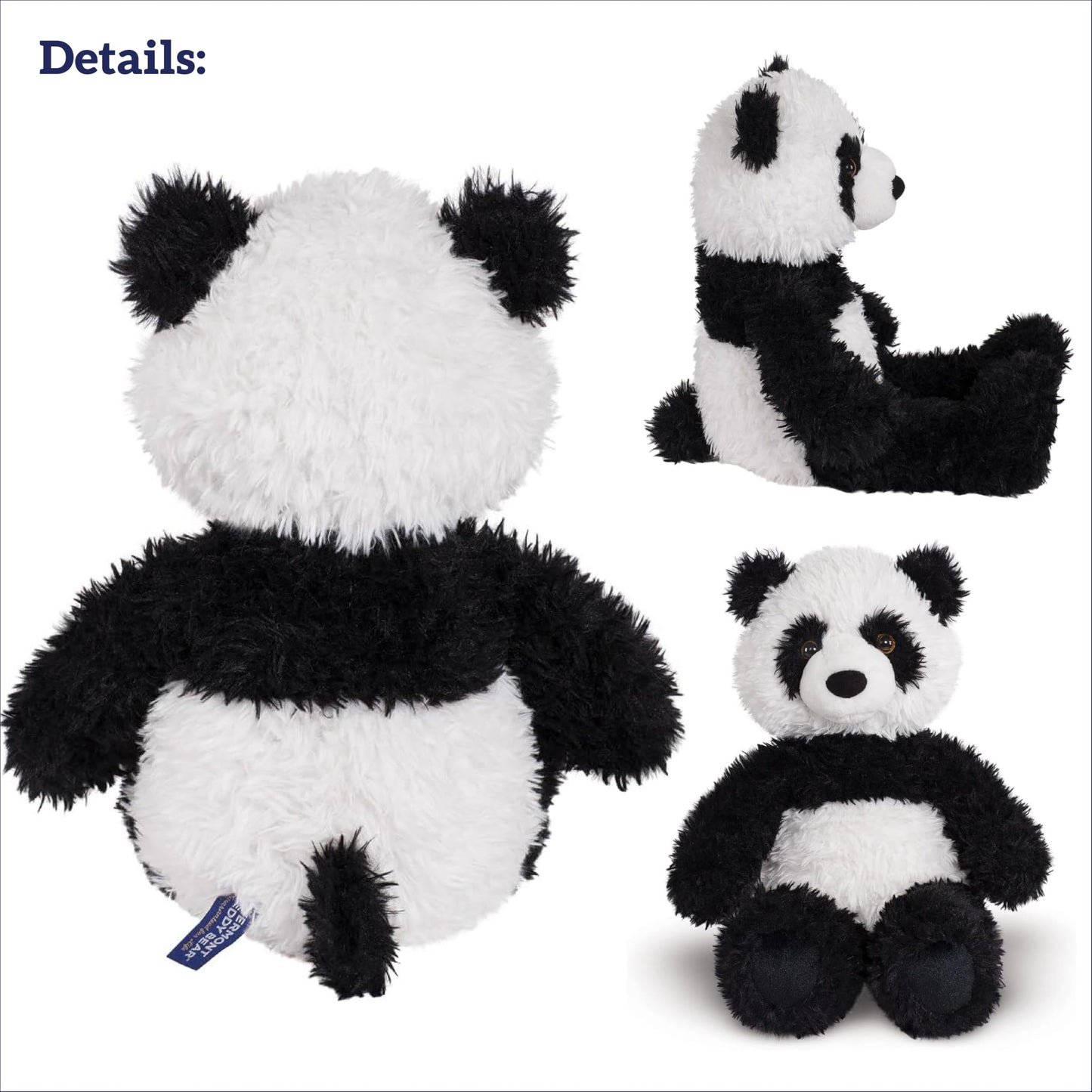 Vermont Teddy Bear 18 Inch Panda Stuffed Animal | Soft Panda Plushie | Cute Panda Plush Toy Gift | Perfect Easter Panda Bear Stuffed Animal | Cuddly Plush Toys for Kids and Adults
