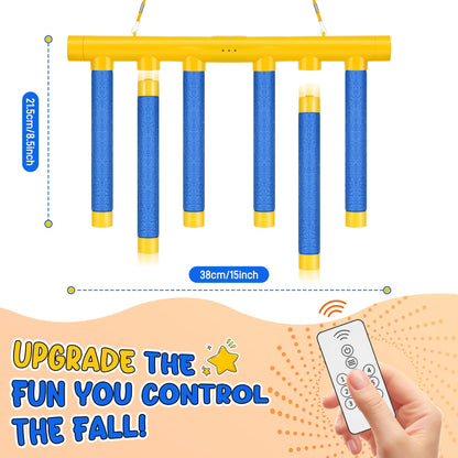 Huiguli Reflex Challenge Game - Catching Falling Sticks with Remote Control, Hand Eye Coordination & Reaction Time Training Toy, 3 Adjustable Speed Modes for Kids & Adults