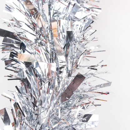 LZZYWYDTT 33FT Christmas Tinsel Garland,Silvery Shiny Metallic Foil Decorations for Parade Floats, Halloween, Christmas Tree, New Year Parties,Birthday Party,Indoor and Outdoor Disco Party Supplies