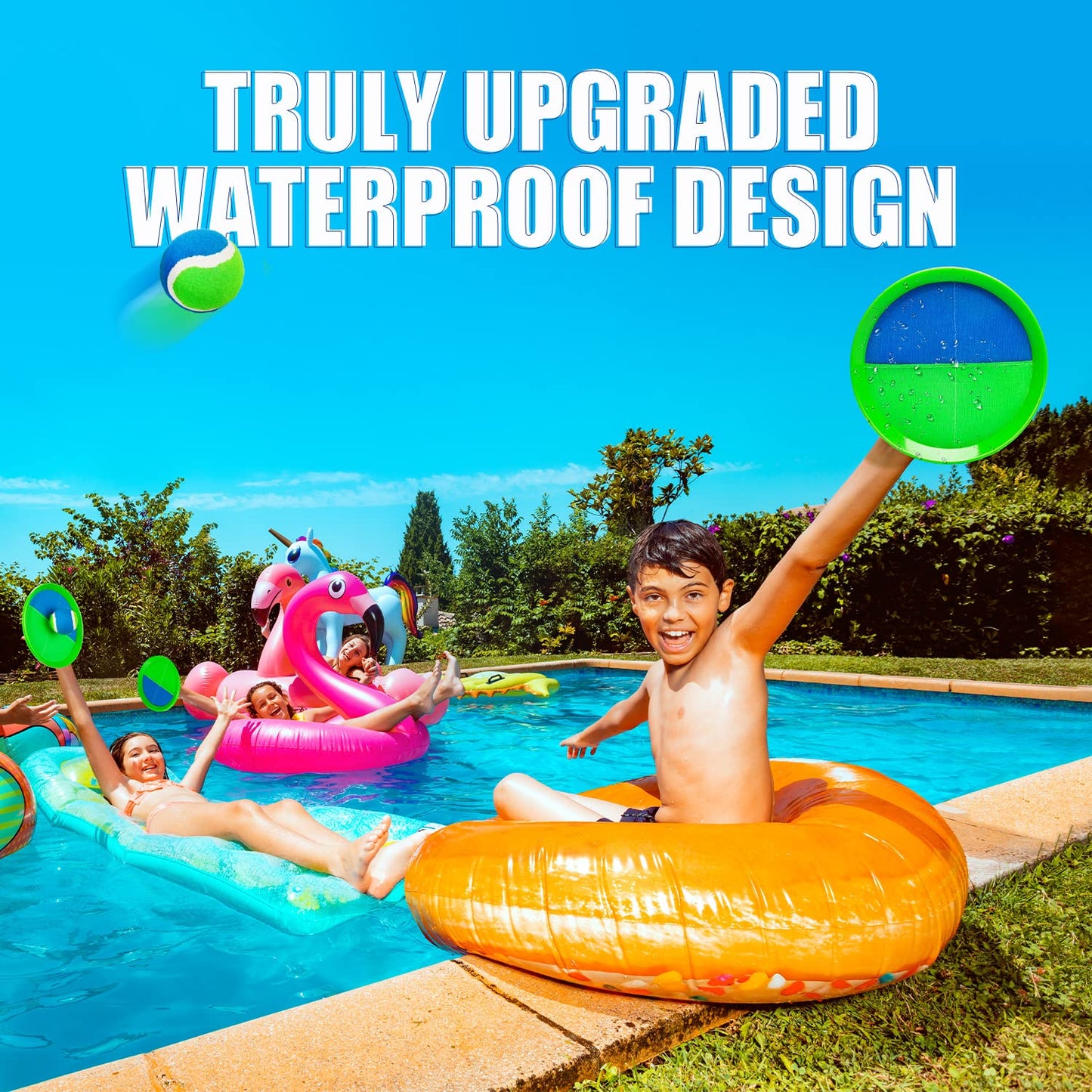 EVERICH TOY Upgraded Toss and Catch Ball Game Set, Beach Pool Toys Outdoor Games for Kids Toys, Outside Family Lawn Yard Games, for Boys Girls 3 4 5 6 7 8 9 10 11 12 Years Old
