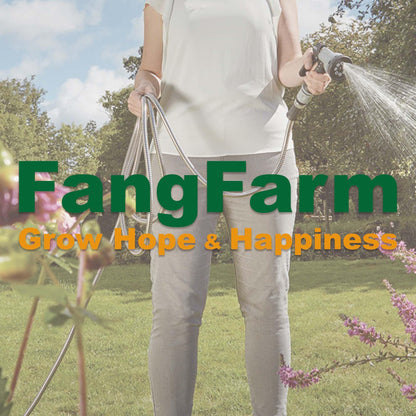 FangFarm Stainless Steel Garden Hose: 5FT 3/4" Male to Female Brass Fittings - Flexible Metal Water Hose for RV - Camper Faucet Extension Patio
