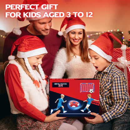 HitToys Hover Soccer Balls Toys Set for Kids, 2-in-1 Rechargeable Air Floating Football Toy Ball with Led Light, Indoor Sports Games Christmas Birthday for Old Boys Girl
