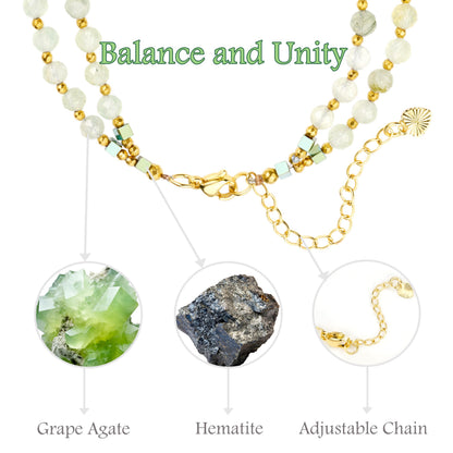Farfume Grape - Unity - Crystal Beaded Bracelets, Chakra 4mm Natural Stone Beads Bracelets, Gemstone Spiritual Jewelry Gifts for Mother's Day