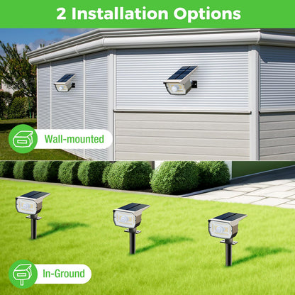 nipify Solar Lights Outdoor Waterproof, Motion Sensor Spot Lights- 4 Pack/56 LED/3 Modes Solar Powered Spotlights 2-in-1 Auto On/Off Landscape Lighting for Outside Yard Wall Garden, Cool White