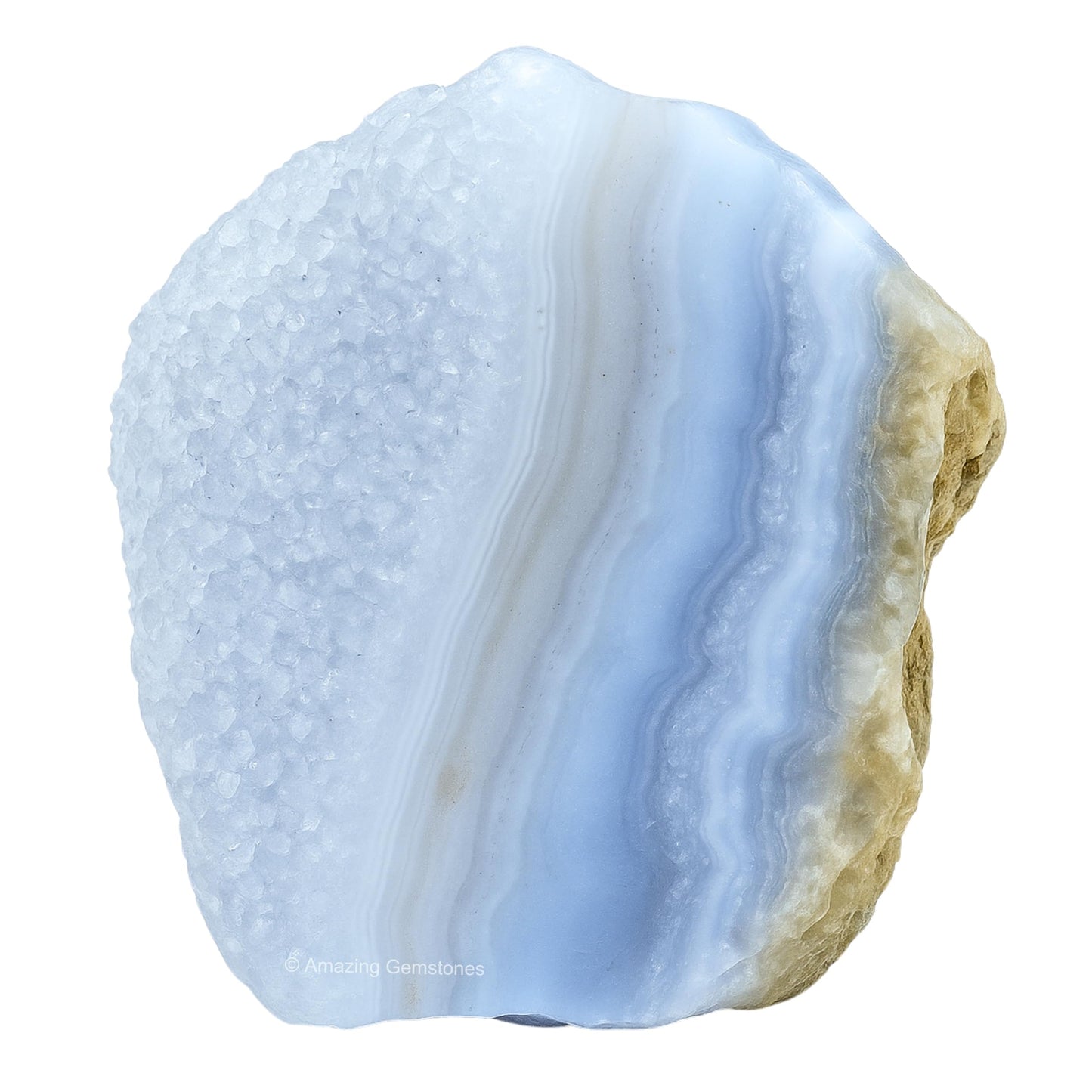 Amazing Gemstone Blue Lace Agate Raw Crystals and Healing Stones, Natural Rocks for Tumbling - DIY Raw Stones and Crystals, 2 Pieces