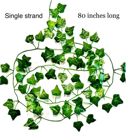 3 Pack (21Ft) Fake Ivy Garland Artificial Fake Vines Leaf Flower Balcony décor Outdoor Plant Leaves for Garden Decorations Wall Fence screening Table Bedroom Aesthetic