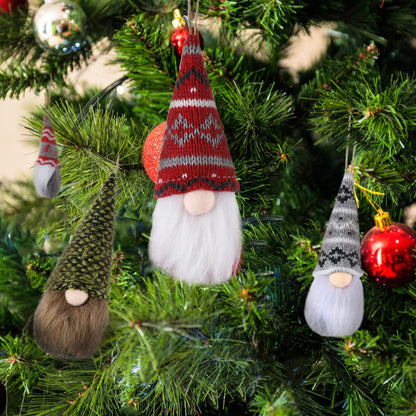 12 Piece Christmas Tree Hanging Dwarfs Swedish Plush Dwarfs Handmade Santa Claus Elf Christmas Decorations Home Festival Decorations