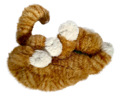 Calmeroos Plush Heartbeat Toy - Calming Anxiety Relief Toys for Puppies and Kittens - Heartbeat in a Soft Comforting Pet Plush for Dogs and Cats (Orange Stripe)