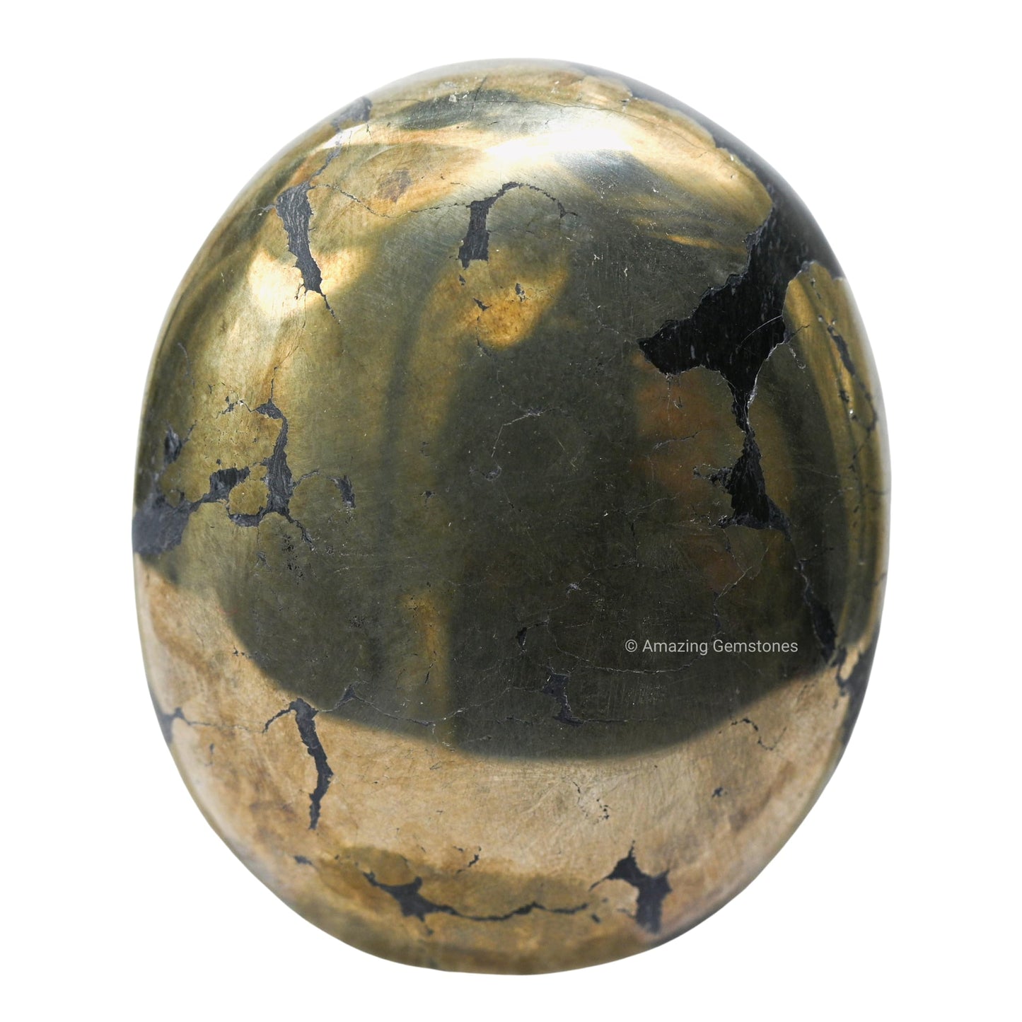 Amazing Gemstone Pyrite Crystals and Healing Stones - Large Palm Stone Crystals Piedra, Crystal for Good Luck, Positive Energy, Meditation - Unique Stocking Stuffers and Birthday Gifts for Women, Men