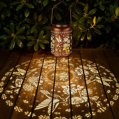 Mothers Day Gifts, Hummingbird Solar Lanterns Garden Decor Birthday Gifts for Women Mom Grandma Hanging Solar Lights Outdoor Waterproof Decoration for Outside LED Lanterns for Yard Patio Lawn