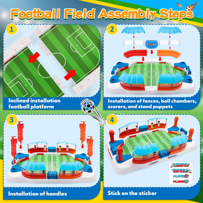 Mini Foosball Table Game Soccer Toys for Kids Ages 3 4 5 6 7 8-12 – Portable Soccer Board Game, Interactive Tabletop Sports Toy, for Boys Girls for Indoor Family Party, Playroom