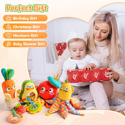 YELUFT Baby Toys for 0 3 6 9 12 Months, Baby Hanging Toys, Car Seat Stroller Crib Gym Baby Rattle Toys with Teether for Newborn Infants Baby Boys Girls Gifts