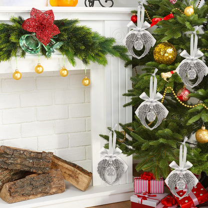Angel Wings Memorial Christmas Ornament for Holiday Decorations in Loving Memory of Loved One Gifts for Who Loss of Grandma Sympathy Keepsake Charm