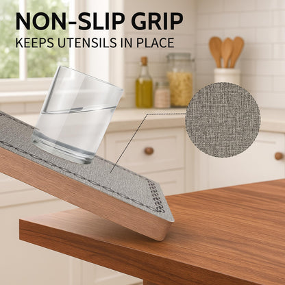 OasisLiteZen Placemats Set of 6, Heat Resistant & Waterproof Table Mats for Dining, Non Slip Scratch Proof Place Mats for Kitchen, Easy to Clean - Outdoor,Indoor Use（17x12 Inch）