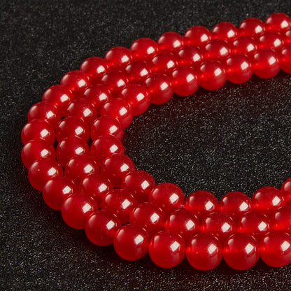 100pcs 8mm Carnelian Beads Natural Gemstone Beads Round Loose Beads for Jewelry Making