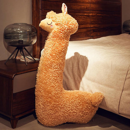 Sejiarep Alpaca Llama Plush Pillow - 51" Giant Alpaca Plush Long Body Pillow - Wife Girl Girlfriend Birthday Valentine's Children's Women's Day Gift, Brown