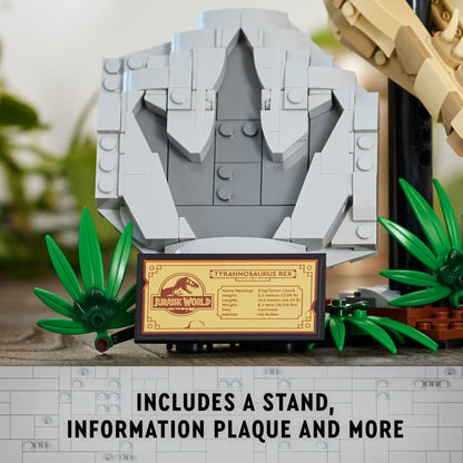 LEGO Jurassic World Dinosaur Fossils: T Rex Skull Building Toy - Dinosaur Toy for Boys & Girls, Ages 9+ Years - Gift for Christmas - Display for Bedroom - 76964