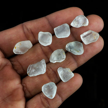 CRYSTALINES 4-5pcs, Wholesale Natural Raw White Topaz Gemstone, Bulk Loose Supplies, Untreated Rough Stones, DIY Jewelry Making, Chakra Healing Crystals, Birthstones, Gem Collection, AAA Grade