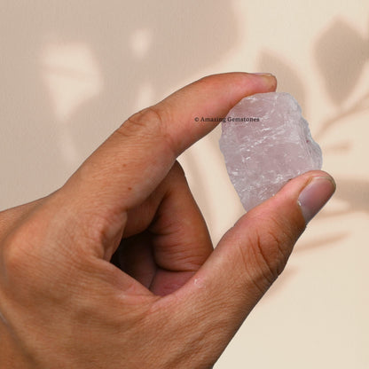 Amazing Gemstone Rose Quartz Raw Crystals and Healing Stones, Natural Rocks for Tumbling and DIY Raw Stones and Crystals (1 lb)