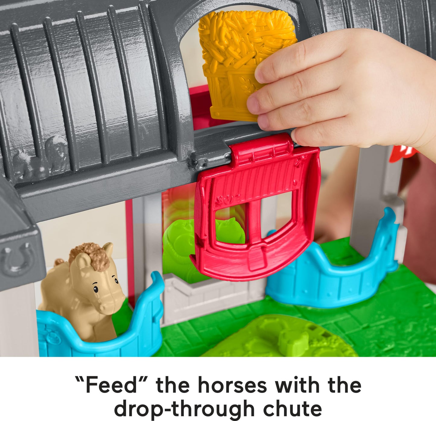 Fisher-Price Little People Toddler Toy Friendly Horses Stable Playset with Sounds, Figures & Accessories for Kids Ages 1+ Years