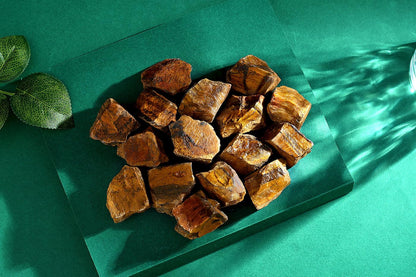 QINJIEJIE Tiger Eye Crystals Raw Stones Natural Rough Gemstones Rocks Bulk Large 0.8-1.2" Gems Reiki Fountain Rock for Tumbling Cabbing Polishing Wire Wrapping Wicca Decoration 0.9 lbs
