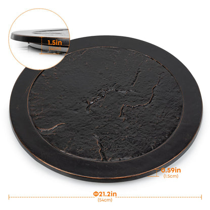 Stanbroil Cast Aluminum Fire Pit Lid, Rust-Free Lid for Outside Fire Pit or Table, Lazy Susan for Agio and TK Classics