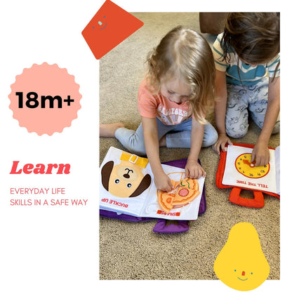 BAVY My Quiet Book - Toddler Travel Car Plane Airplane - All Parts Attached - Activity Montessori Board Book, Travel Toys for Toddlers 1-3, Gifts for 1 2 3 4 Year Old Girl, Birthday Gifts Toys Age 2-4