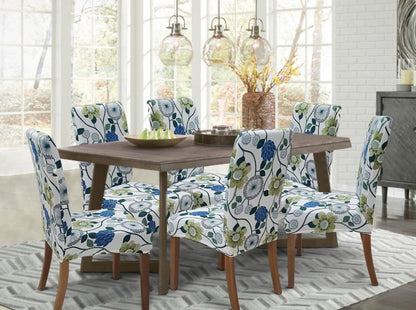 SPRINGRICO White Chair Covers for Dining Room Set of 4, Stretch Floral Dining Chair Cover, Washable Spandex Kitchen Parsons Chair Slipcovers, Seat Protector for Home or Party (4 Pack, FLORAL3)
