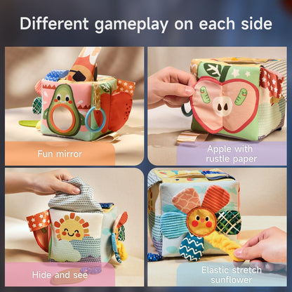 TUMAMA Baby Tissue Box Toys - Montessori Baby Toys for 6-12 Months, Soft Crinkle Sensory Toys for Babies 0-12 Months