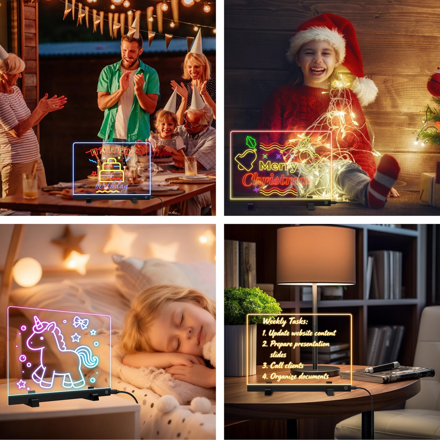16-Inch LED Drawing Board for Kids | Light Up Doodle Board Glow Drawing Tablet | Reusable Kid Drawing Pad Toy | Arts Supplies Crafts for Kids Ages 4-8 | Creative Art Birthday Gifts for Girls Boys