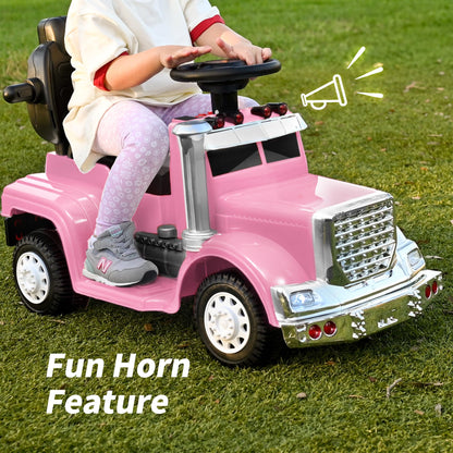 Outfunny 3-in-1 Ride on Push Car for Toddler with Handle, Toddler Ride on Toy for Girls Aged 1-3, Stroller Sliding Walking Car w/Music and Horn - Pink