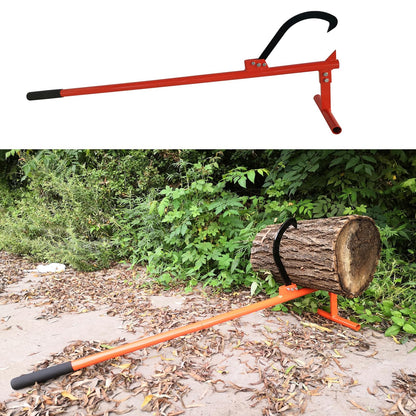 XROPURR 51" Timberjack Log Lifter, Adjustable Log Roller Cant Hook, Heavy Duty Steel Log Jack,Logging Tools for Rolling and Raising Up The Logs