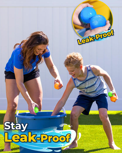 SOPPYCID Reusable Water Bomb balloons, Magnetic Refillable Water balls - Pool Toys for Boys and Girls, Beach Outdoor Activities Water Games Toy for kids Self Sealing Water Splash Ball (15Pack)