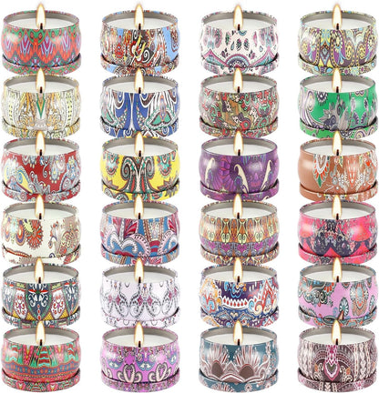 Howemon 24 Pack Scented Candles Set for Home, Relaxing Stress Relief, Aromatherapy - Natural Soy Wax and Fragrance - Gifts for Women, Mom, Best Friend, Wife, Birthday