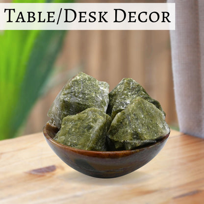 Amazing Gemstone 2 Pieces Vesuvianite Raw Crystals and Healing Stones, Natural Rocks for Tumbling and DIY Raw Stones and Crystals