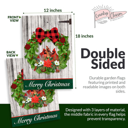 Seasonal Garden Flags Set of 10 12x18 inch Double Sided Yard Flags, Outside Small Garden Flag with Anti-Wind Clip and Stopper, Outdoor Holiday Lawn Decorative Decor
