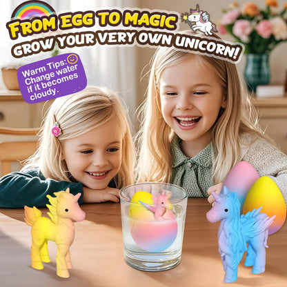 Coodoo Unicorn Hatching Rainbow Eggs for Kids - 6 Pack Unicorn Toys Craft Kits for Boys & Girls, Birthday Easter Basket Stuffers Crafts Gift for Kids 3+ Year Old - Girl Gifts for Ages 3 4 5 6 7 8