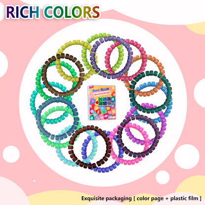 LIS HEGENSA Pony Beads Bulk,Kandi Beads for Necklace Jewelry Making Hair Braiding,Bracelets Making Kits,Hair Bead,Bracelet Plastic Bead for Crafts Braids Girls(24 Color,1000PCS)