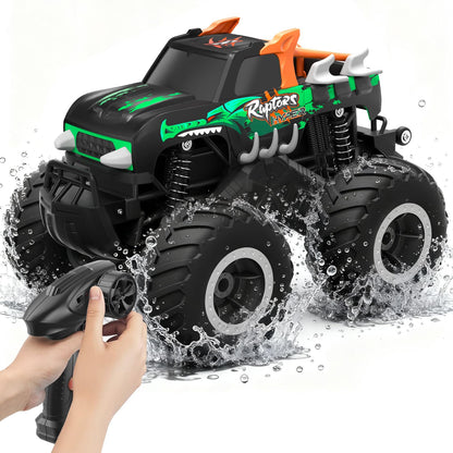 HOMETALL Remote Control Monster Truck Toys - 1:16 Waterproof All Terrain RC Car Fast Remote Control Car with Crashworthy Body, Electric Vehicle Kids Truck Toys for Boys and Girls,Age 6+,Green
