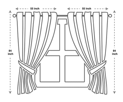 GLORY RUGS Jacquard Luxury Window 2 Panel Set Beige Curtain with Attached Valance and Backing Bedroom Living Room Dining 2 Curtains 55x84 inches Each Jana