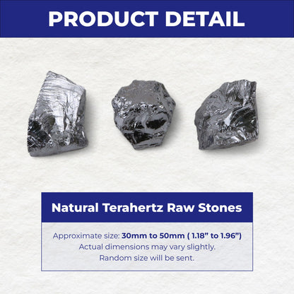 100g (1-3 Stones) Terahertz Raw Stone Bulk Gemstones Crystals – Natural Irregular Rough Quartz Minerals, Lot Healing Stones, Collections Origin Crystal Home Decor Gift, Metallic Gray, Approx 40–50mm