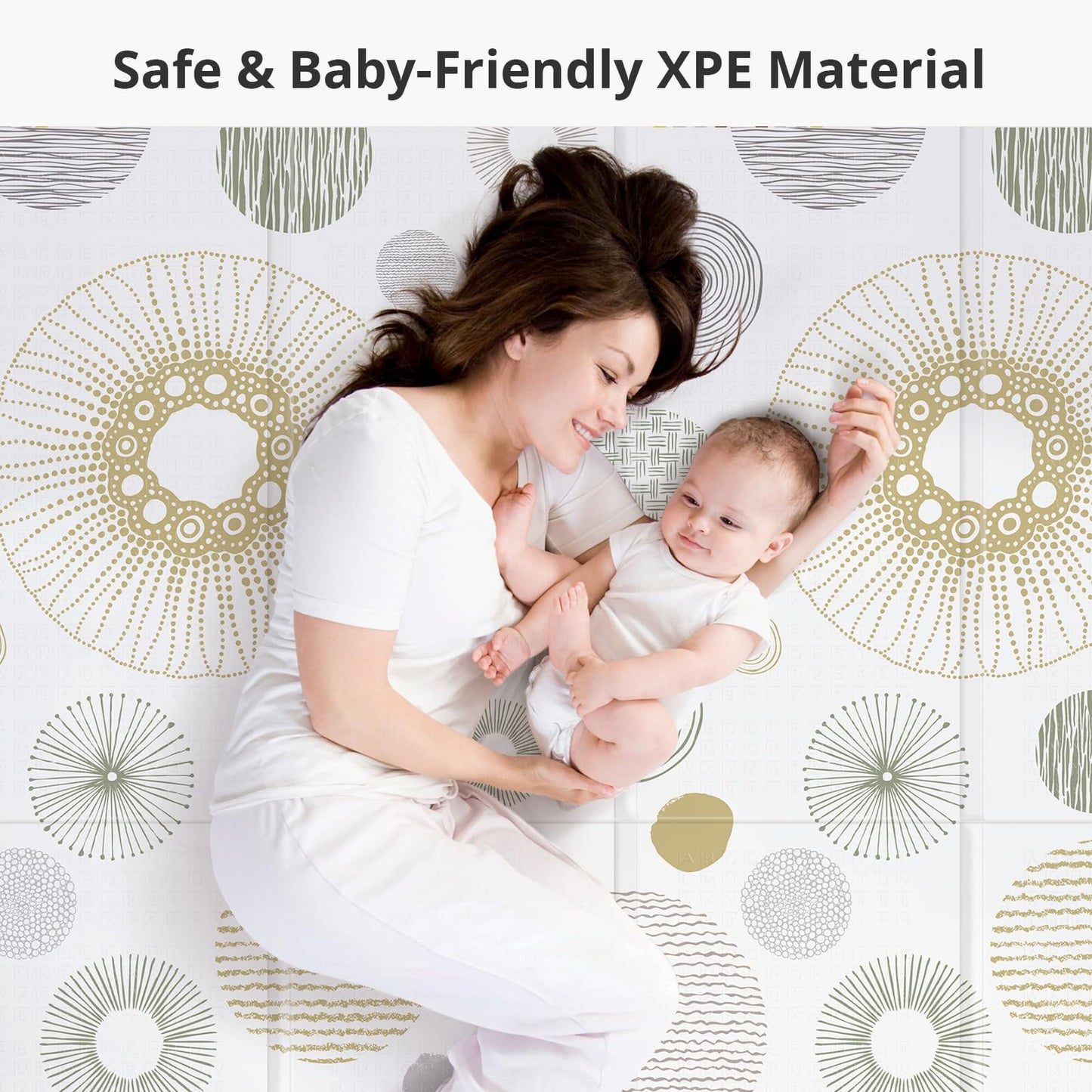 79x71 Baby Play Mat, Extra Large Baby Play Mat for Floor, Foldable Play Mats, Waterproof, Thick, Non-Toxic, Reversible Baby Floor Mat, Safe for for Babies, Infants and Toddlers, Indoor/Outdoor Use